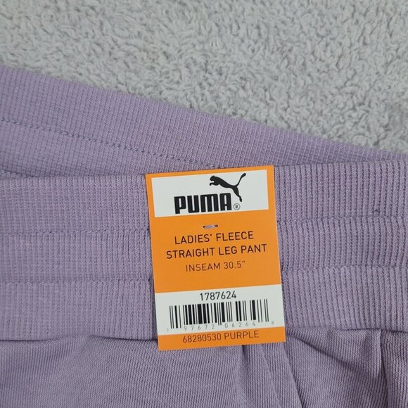 NEW Puma Ladies Fleece Straight Leg Pant XXL Purple Cotton Blend// 25PT - Picture 8 of 9